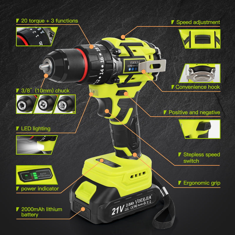 21V Brushless Cordless Drill