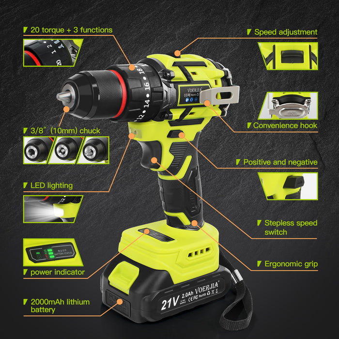 21V Brushless Cordless Drill