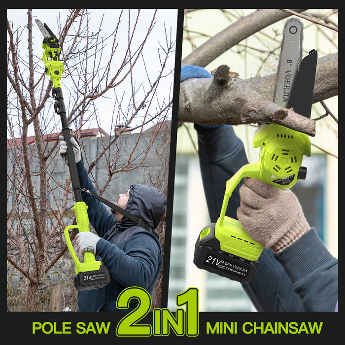 VOERJIA 2-in-1 Pole Chainsaw