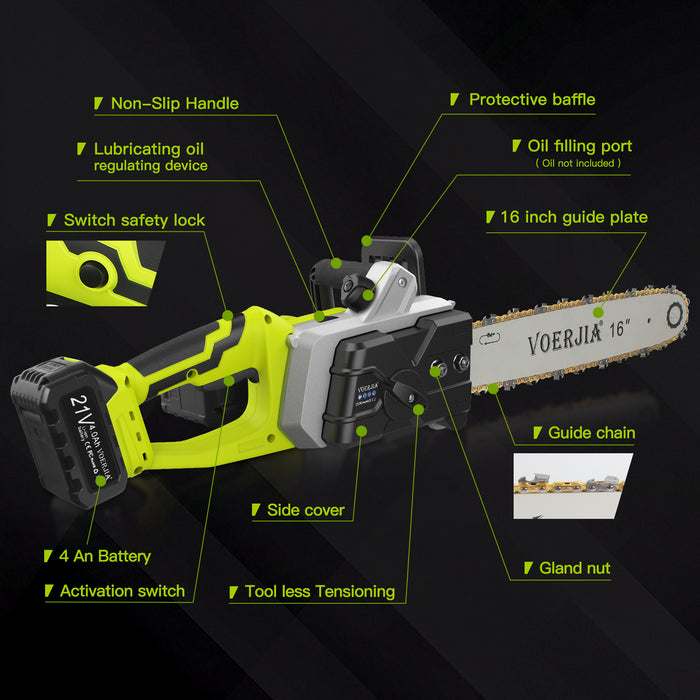 16 Inch Brushless Cordless Chainsaw