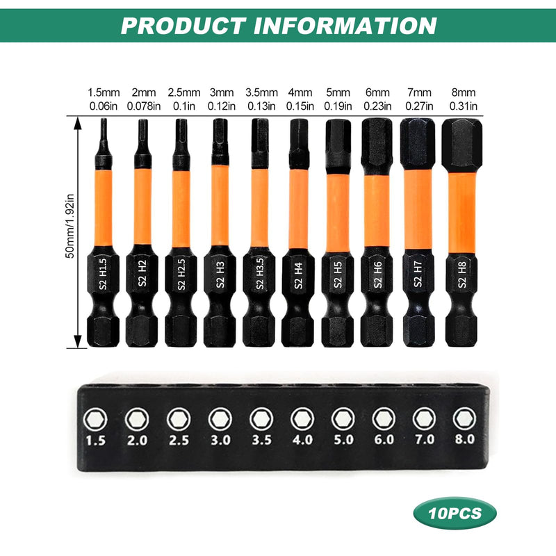 Hex Allen Key Drill Bit Set