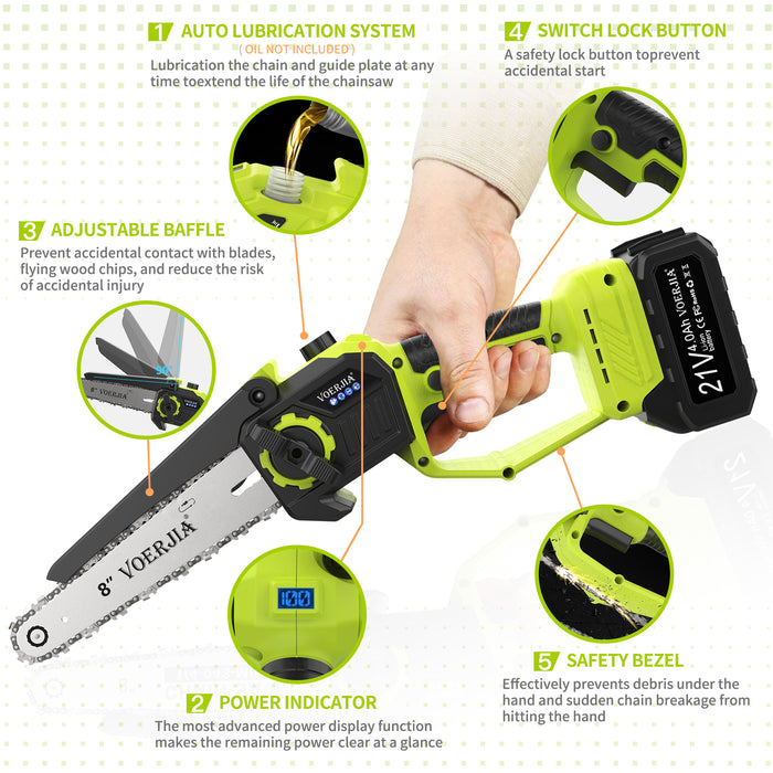 6&8" Mini Brushless Chainsaw