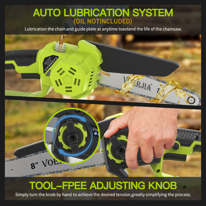 VOERJIA 2-in-1 Pole Chainsaw