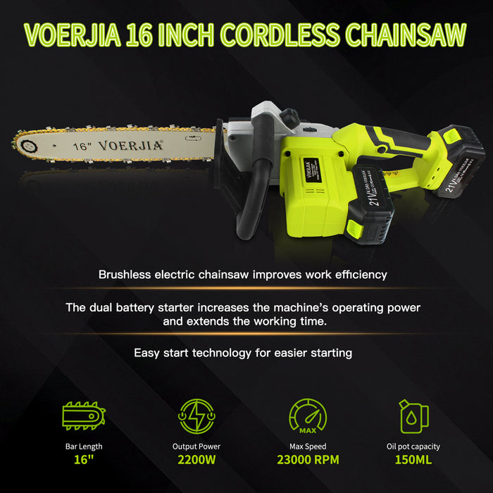 16 Inch Brushless Cordless Chainsaw