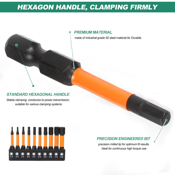 Hex Allen Key Drill Bit Set