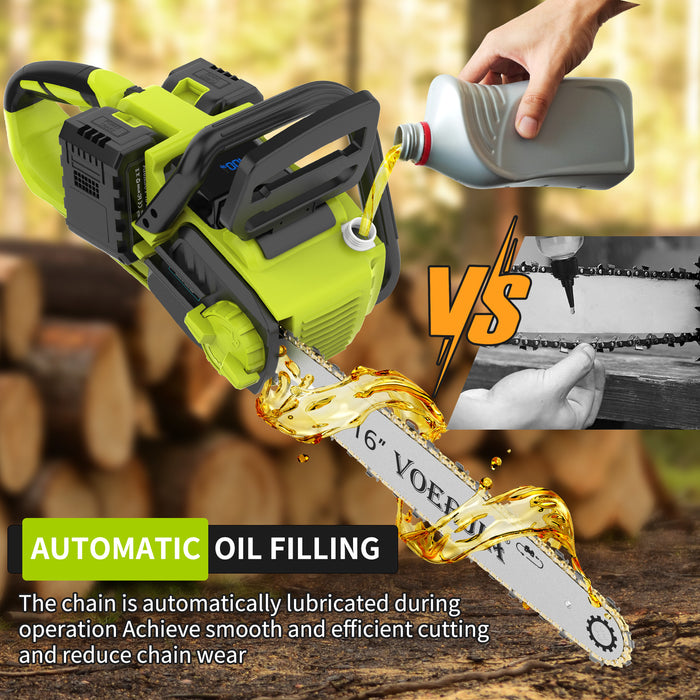 VOERJIA 16 Inch Brushless Cordless Chainsaw