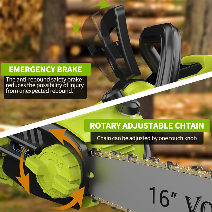 VOERJIA 16 Inch Brushless Cordless Chainsaw