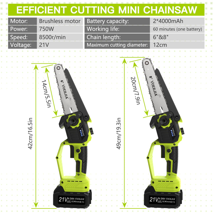 6&8" Mini Brushless Chainsaw