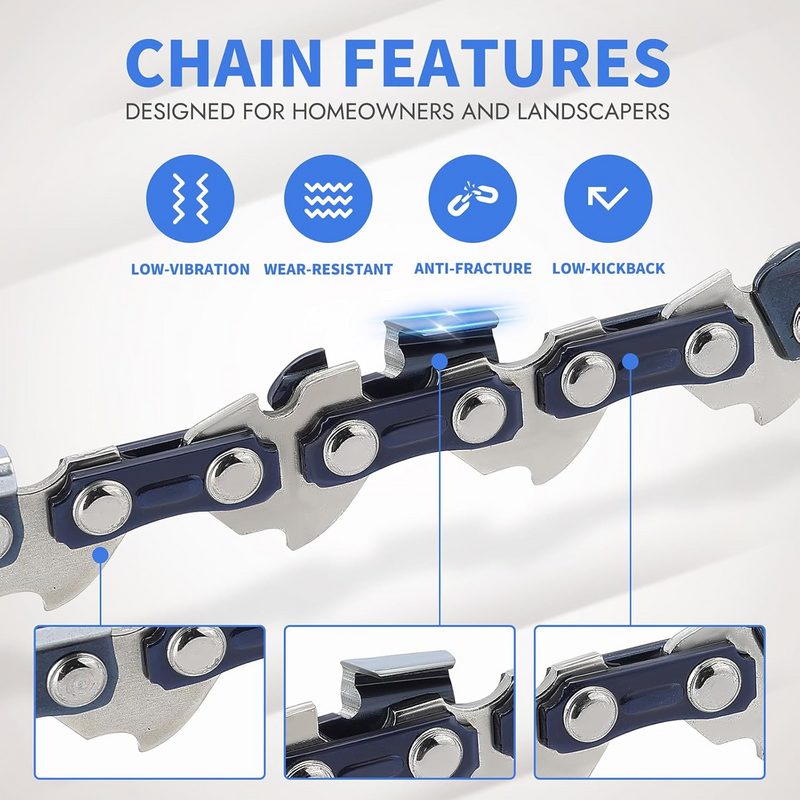 Chainsaw Chain for 8 Inch Bar（3 Pack）