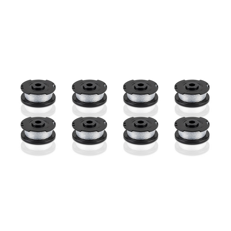 8-Pack Replacement Nylon Trimmer Spools 🛠️ Heavy Duty Strimmer Line Spools for Grass Trimmer & Brush Cutter Maintenance