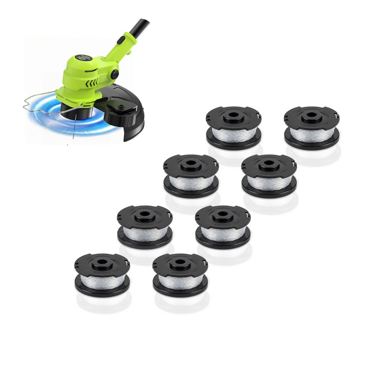 8-Pack Replacement Nylon Trimmer Spools 🛠️ Heavy Duty Strimmer Line Spools for Grass Trimmer & Brush Cutter Maintenance