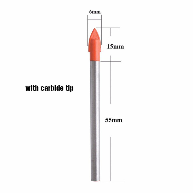 13Pcs 6mm Glass and Tile Drill Bit Set