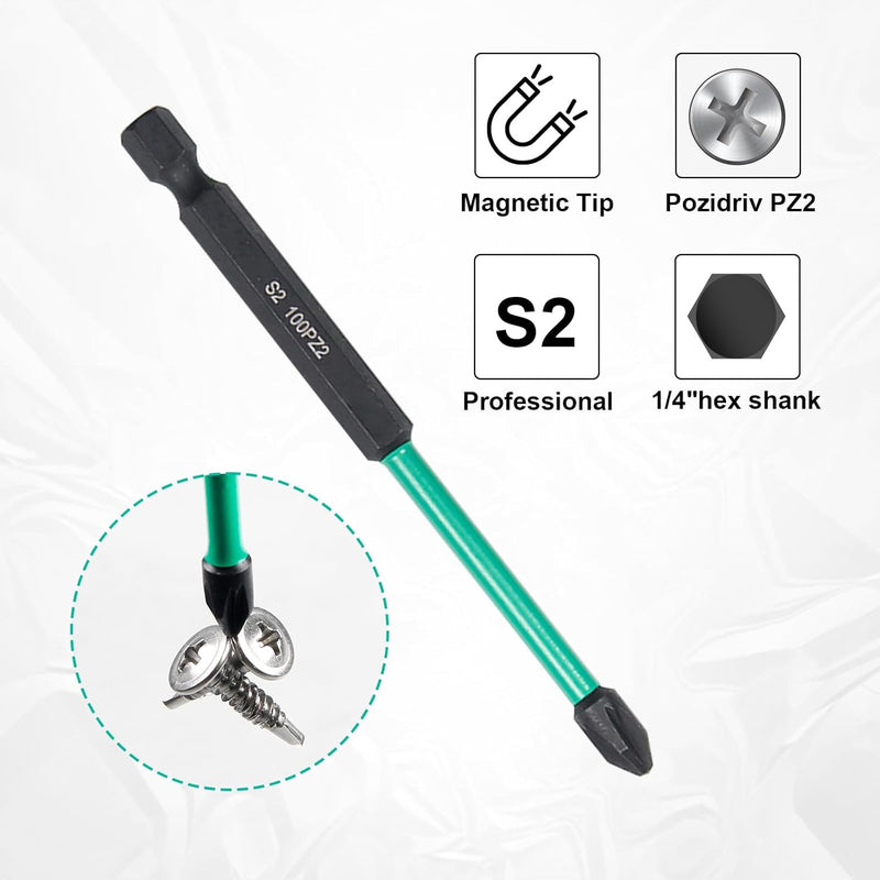 13Pcs PZ2 Magnetic Impact Driver Bits Set