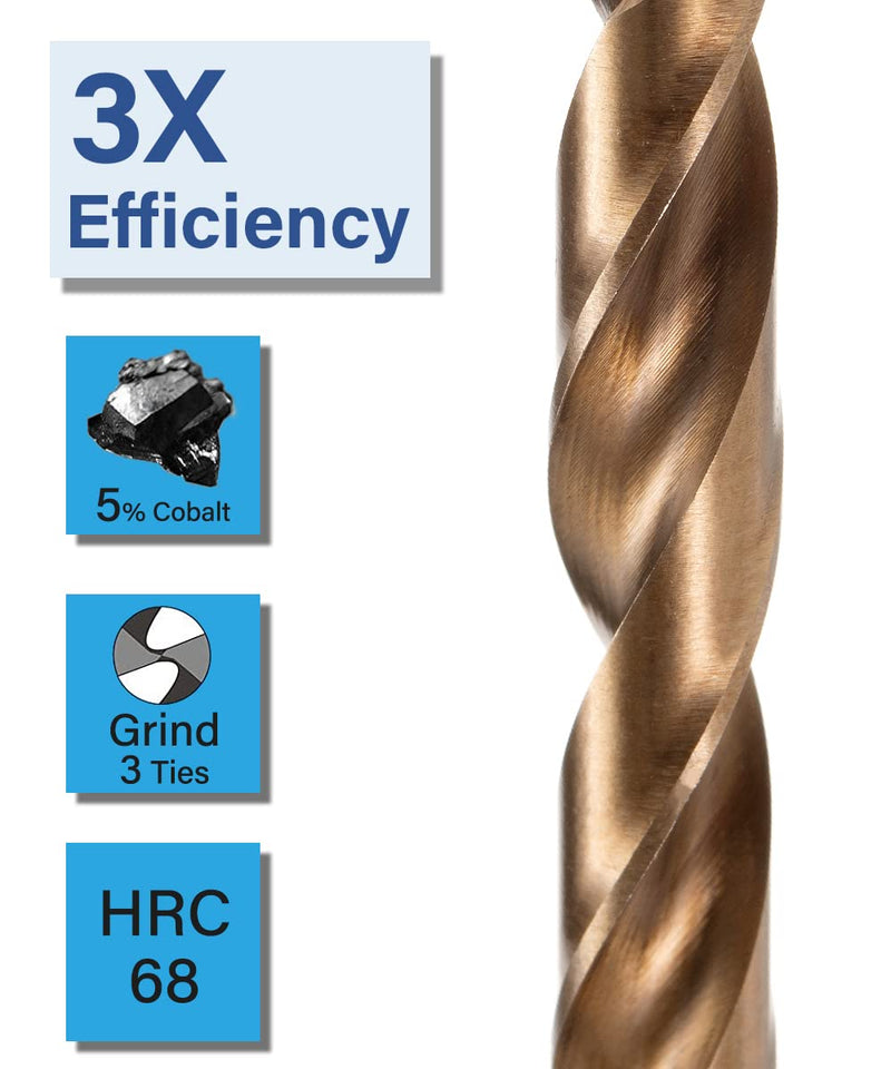 13Pcs 5% Cobalt Drill Bit Set