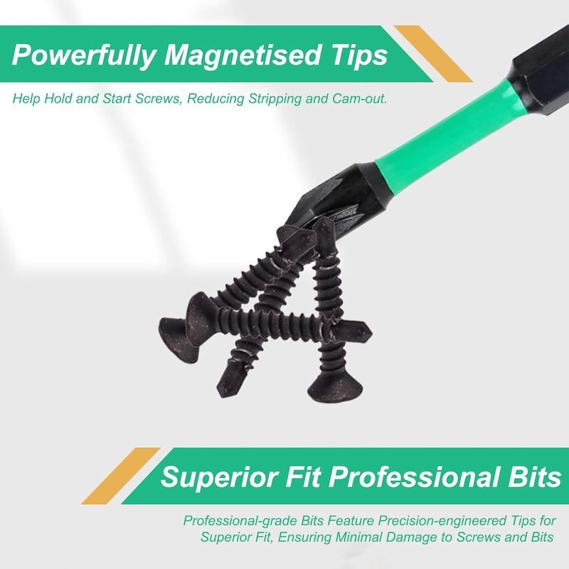 10 Pcs Magnetic Screwdriver Bits
