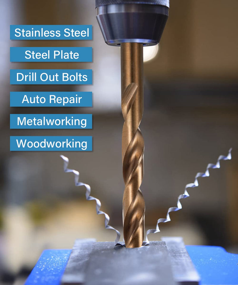 13Pcs 5% Cobalt Drill Bit Set