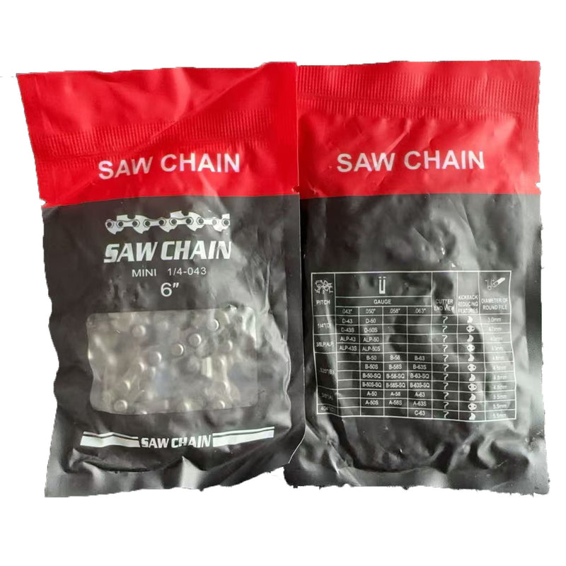 Chainsaw Chain for 6 Inch Bar（3 Pack）