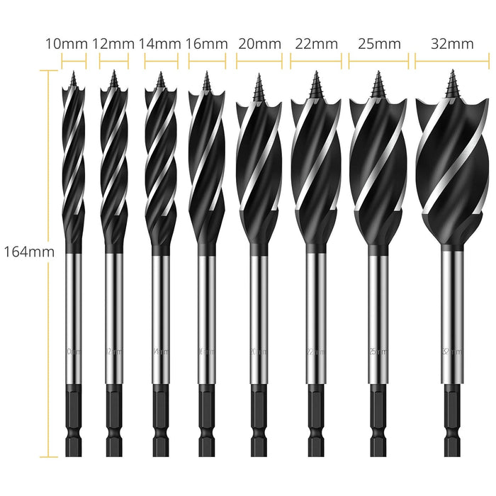 8PCS Wood Reaming Drill Set