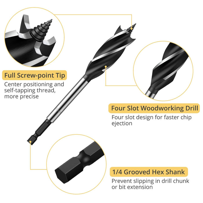8PCS Wood Reaming Drill Set
