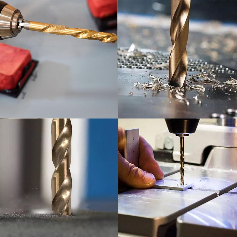 13Pcs Titanium Coated Drill Bit Set