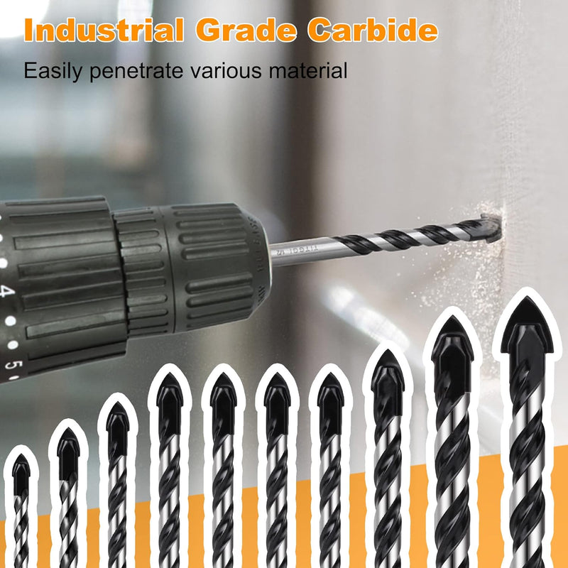 10PCS Tile Drill Bits Set