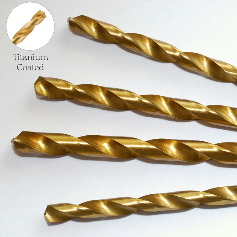 13Pcs Titanium Coated Drill Bit Set